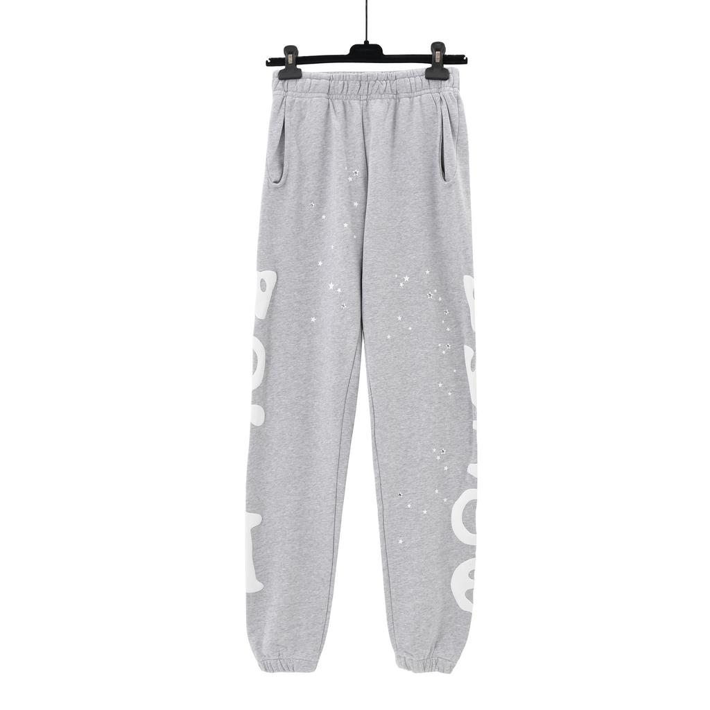 American high street trendy brand Sp5der letter star printed hoodie for men and women of the same sweater pants set wholesale
