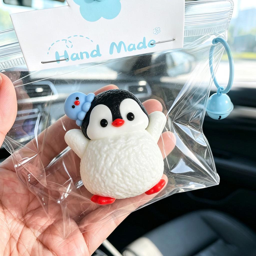 Penguin Silicone Stress Toy With Anime Character For Kids And Adults