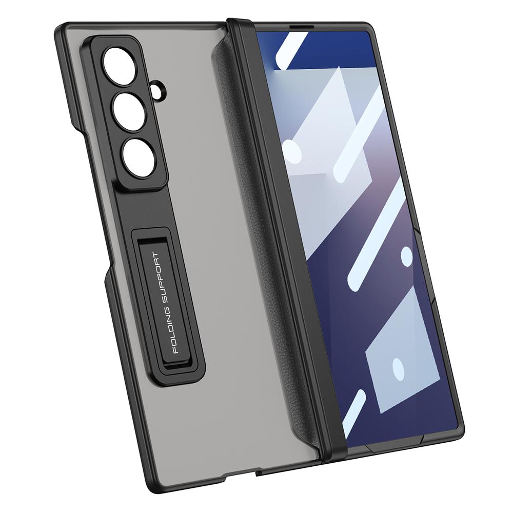 GKK For Samsung Galaxy Z Fold7 5G Case with Kickstand Skin Touch PC+Tempered Glass Slim Phone Cover