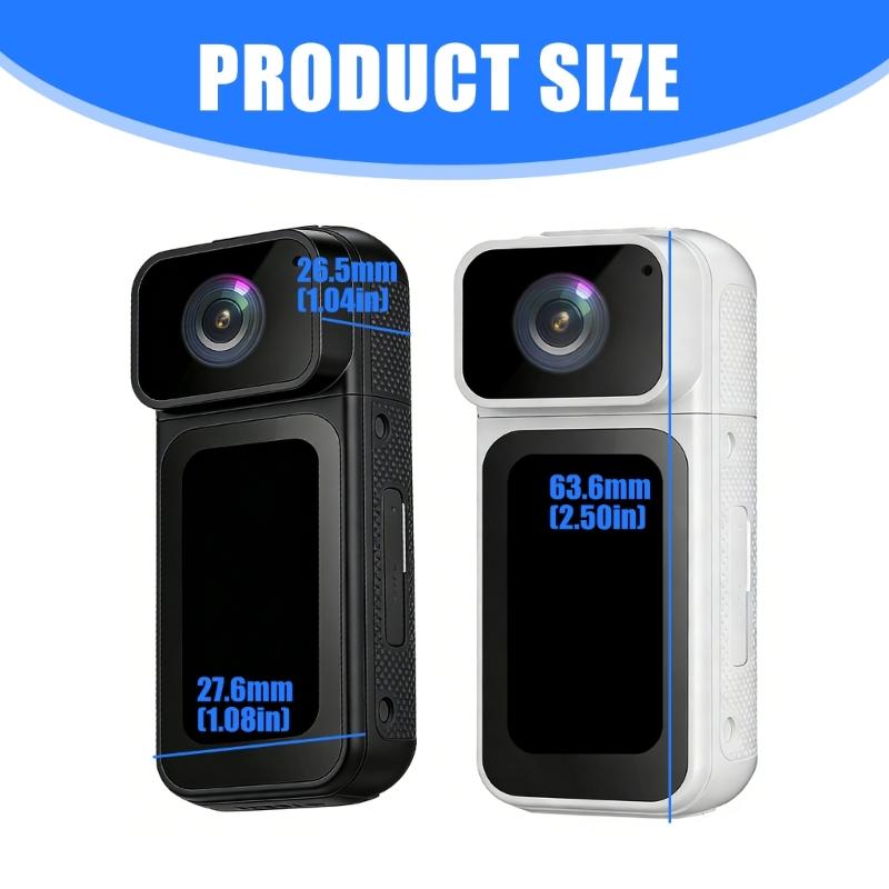 Magnetic Camera Portable Retro Camera Video Recorder Sports Mini Camera Pocket Camera with 180 Degree Rotating Lens