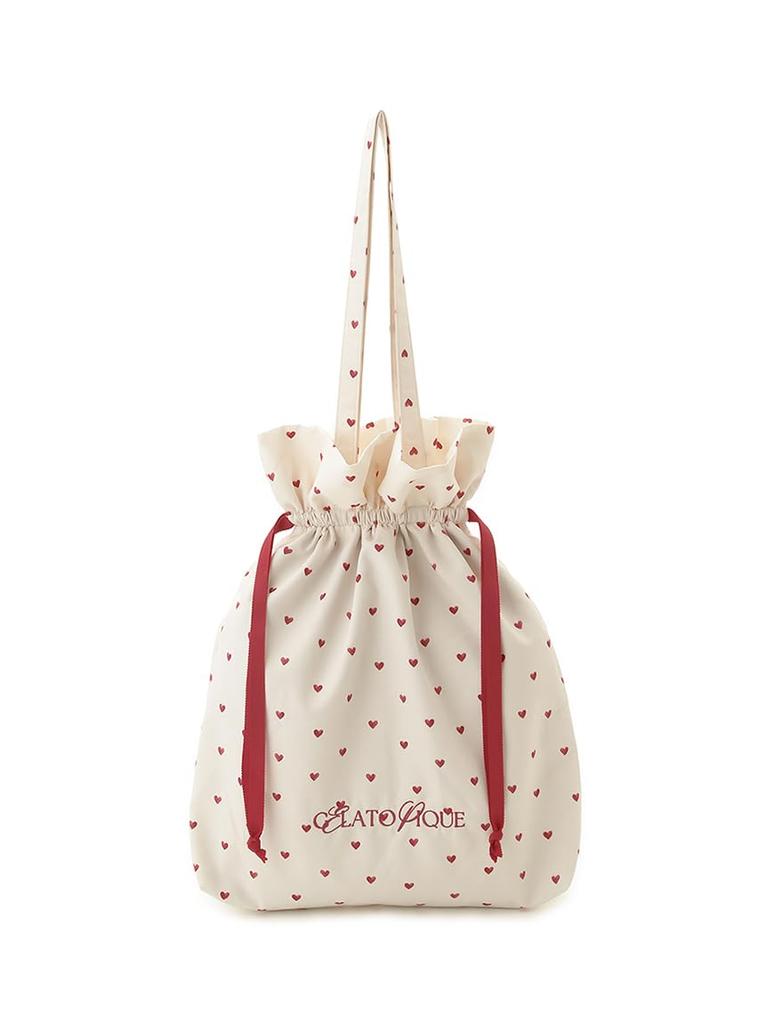Patterned Drawstring Bag PWGB252533 RED [Gelato Pique]