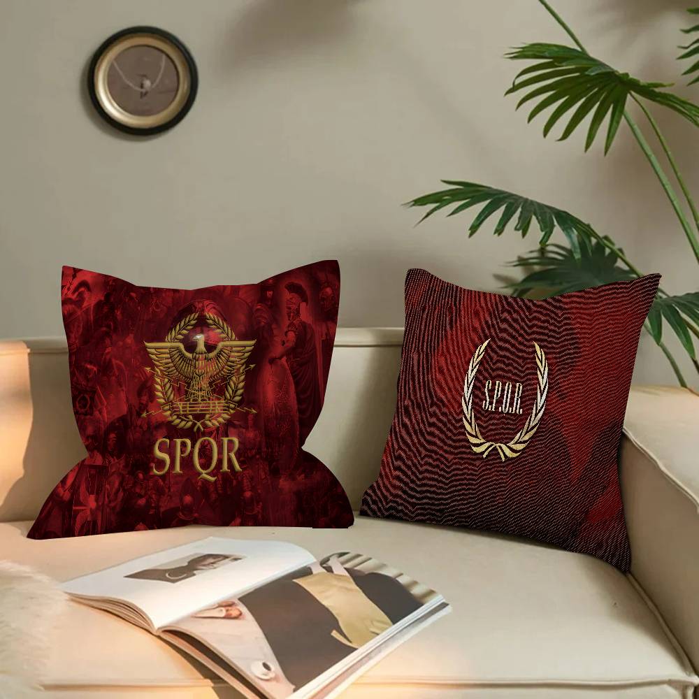 R-Roman S-SPQR Personalized Pillow Dust Cover Bedroom Kids Party Decoration Pillowcase Birthday Children Gift