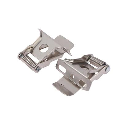 4 Pièces Clips de Fixation pour Spots Encastrés en Fer à Ressort Avec Support Plafond Lampes Pince Argenté Trois Trous Clips à Ressort de Montage