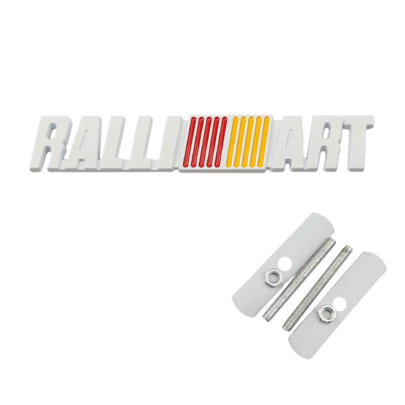 Car Rear Trunk Grill Ralliart Logo Sticker For Mitsubishi L200 Lancer Outlander Pajero Triton RVR ASX EVO Emblem Grille Badge