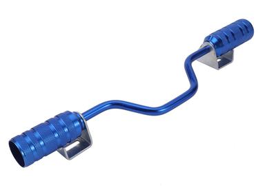 Universal Aluminum Step Bars/Footpegs for Zoomer X, Address V100, V125, DIO, JOG, Gyro, Canopy, Axis Today, ZZ Scooters, Etc. (Blue)