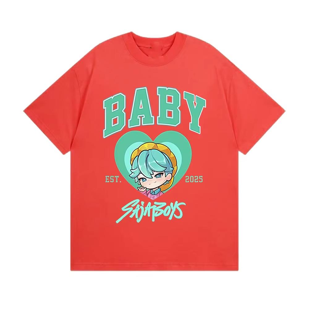 Baby Saja Boys 2025 K-pop Demon Hunters Graphic T Shirt Men Women O-Neck Fashion Cozy Cotton Short Sleeve T-shirts Harajuku Tops