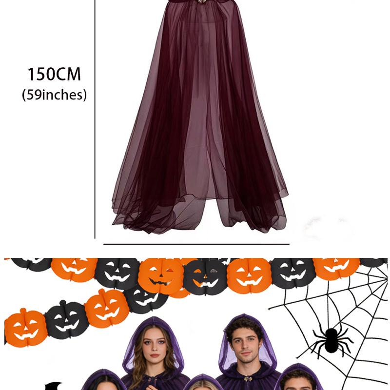 Halloween Grim Reaper Witch Hooded Cloak Costume for Cosplay and Role-Playing
