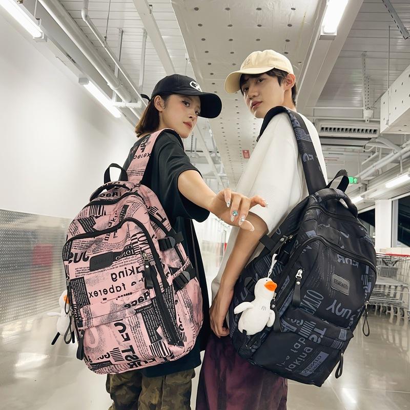 School Bag for Boys, Junior High School Students, High School Students, Large-capacity Campus Backpack for Girls, Graffiti Backpack.