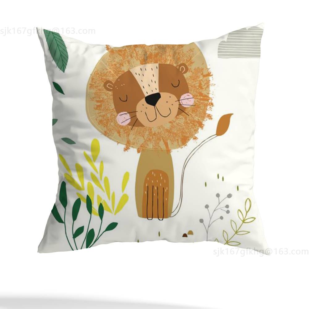 Cute Cartoon Animal pillow cover living room sofa cushion cover bedroom room bed pillow cover home decoration