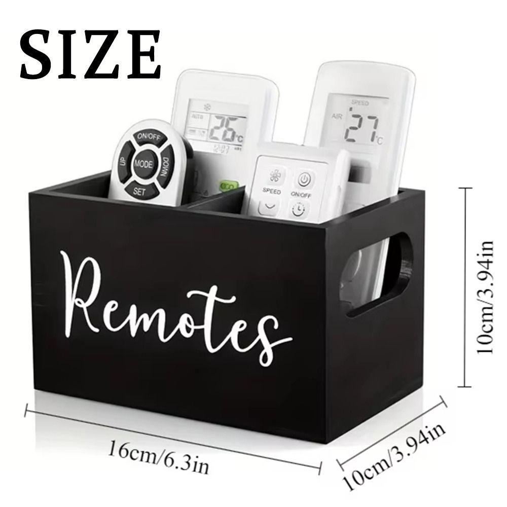 2 Compartments Desktop Storage Box Portable Wooden Partition Storage Box Home Organization