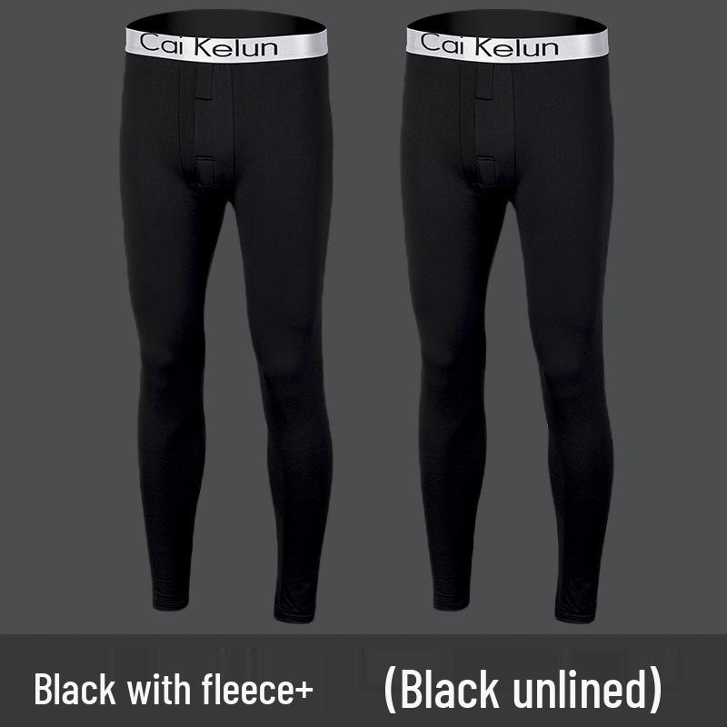 Herren Übergröße Thermofleecegefütterte Wollleggings für den Winter - Enganliegend, Verdickt und Warm
