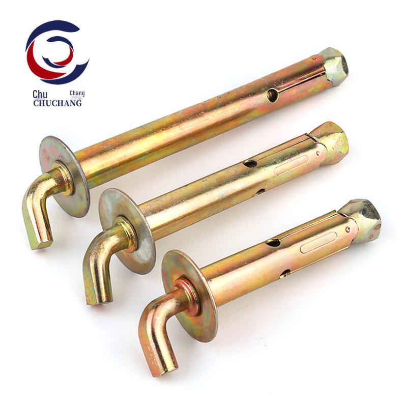 Chuchang M10*150 Color Zinc Plated Expansion Hook Screws (10 Pcs)