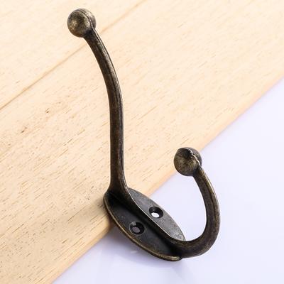 5pcs Rustic Coat Hanger Space Saving Cloth Hook Hangers Rust-proof Wall Mounted Hook for Clothes Bag Coat Hat
