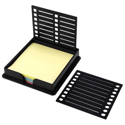 Multipurpose Sticky Note Dispenser with Stencil Templates Porable Accessory for Efficient Office Desk Organization