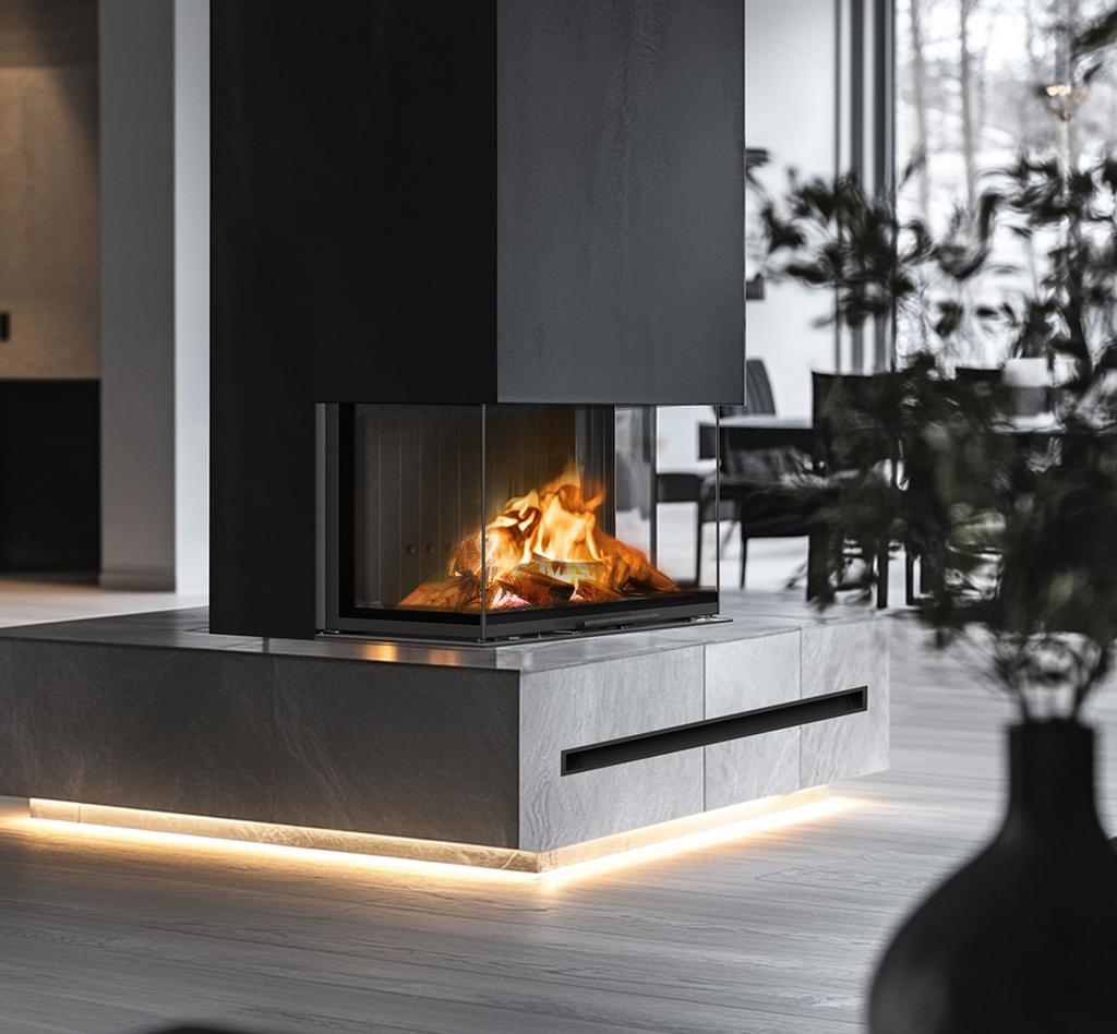 Fireplace Insert KRATKI REGNOR 8 kW Ø200 BLACK Closing Mounting Kit
