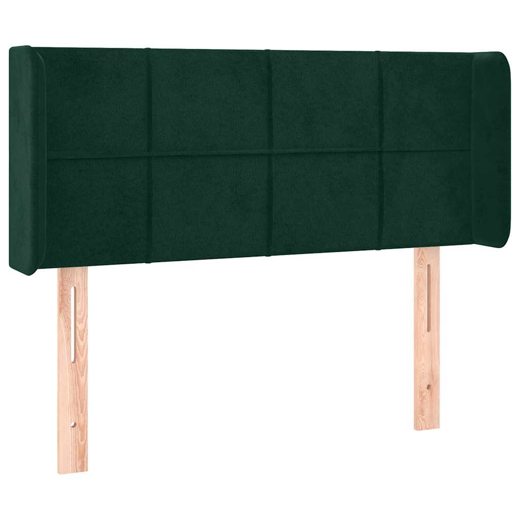 Vidaxl Zagłówek Do Łóżka Z Led, Ciemnozielony, 93X16X78/88 Cm, Aksamit