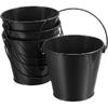 PATIKIL 4.7 Inch Colored Metal Buckets, 4 Pack Pencil Holder Buckets Round Metal Planter Pails Container with Handles for Classroom Crafts, Light