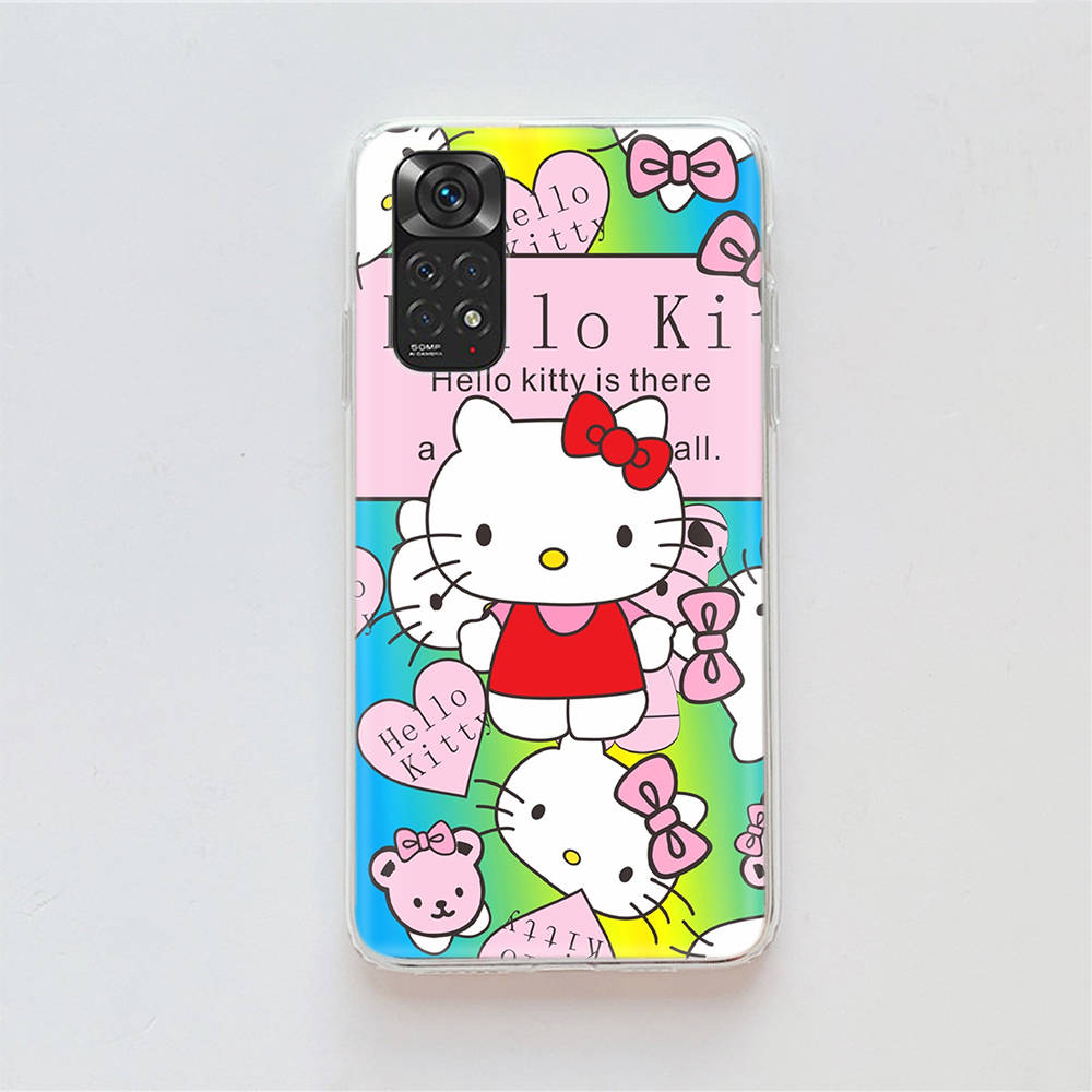 

Чехол KT59 Hello Kitty Girl для Samsung A04 A14 A23 A34 A54 M23 M33 M52 M53 Realme 10 9 C30S C35 C55 VIVO Y02S Y21 Y33S Y51 X80 Pro, прозрачный чехол Realme 10 Pro зелёный
