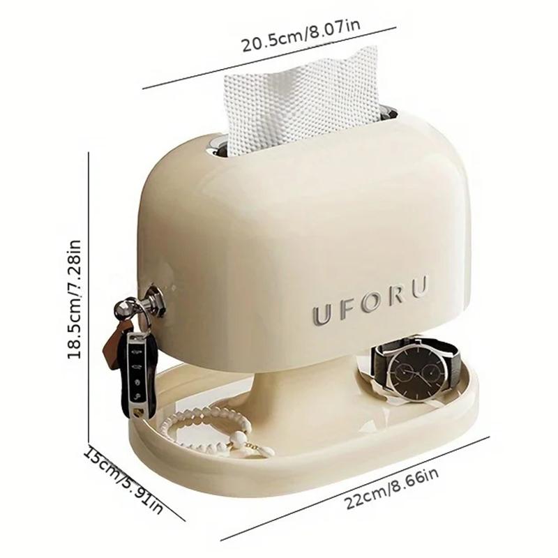 1Pc Retro Tissue Box Double-Layer Tissue Boxwith Storage Tray Jewelry Watch Organizer Home Living Room Desktop Napkin Container