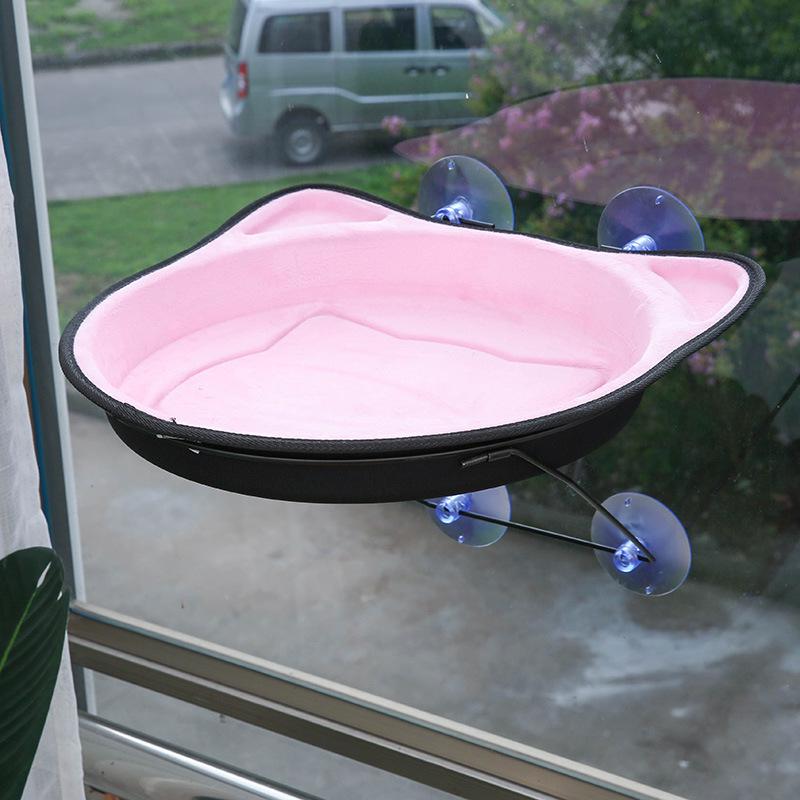 Amaca per letto per gatti con finestra, posatoio per gatti montato su finestra, seduta soleggiata per piccoli gatti da interni con aspirazione