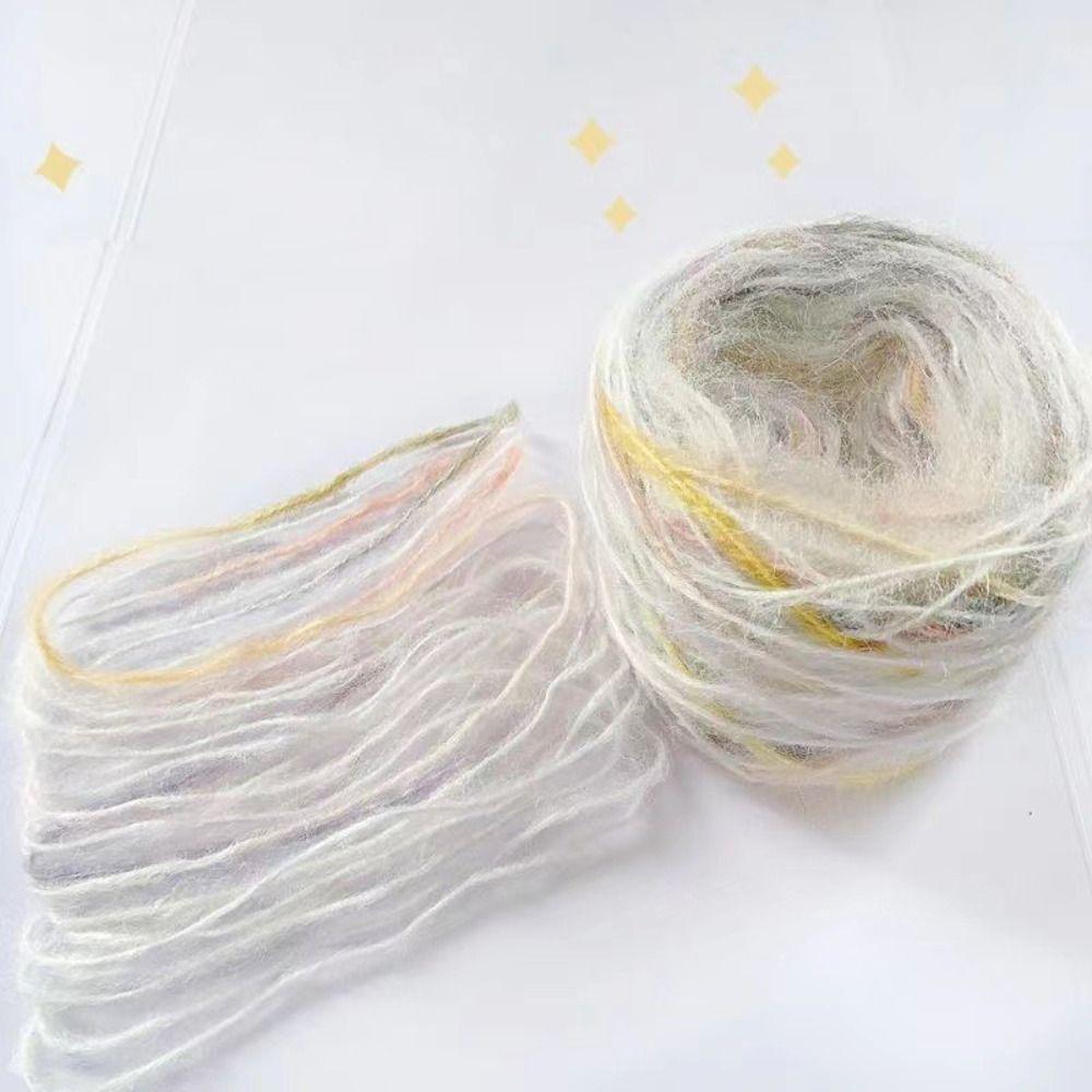 Gradient Color Space Dyed Wool Yarn 50g/roll 150M Colored Wool Yarn Soft DIY Craft Hand-crocheted Yarn Ball