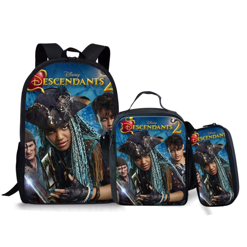 Descendants Laptop Backpack Set With Large Capacity For Students And Daily Use