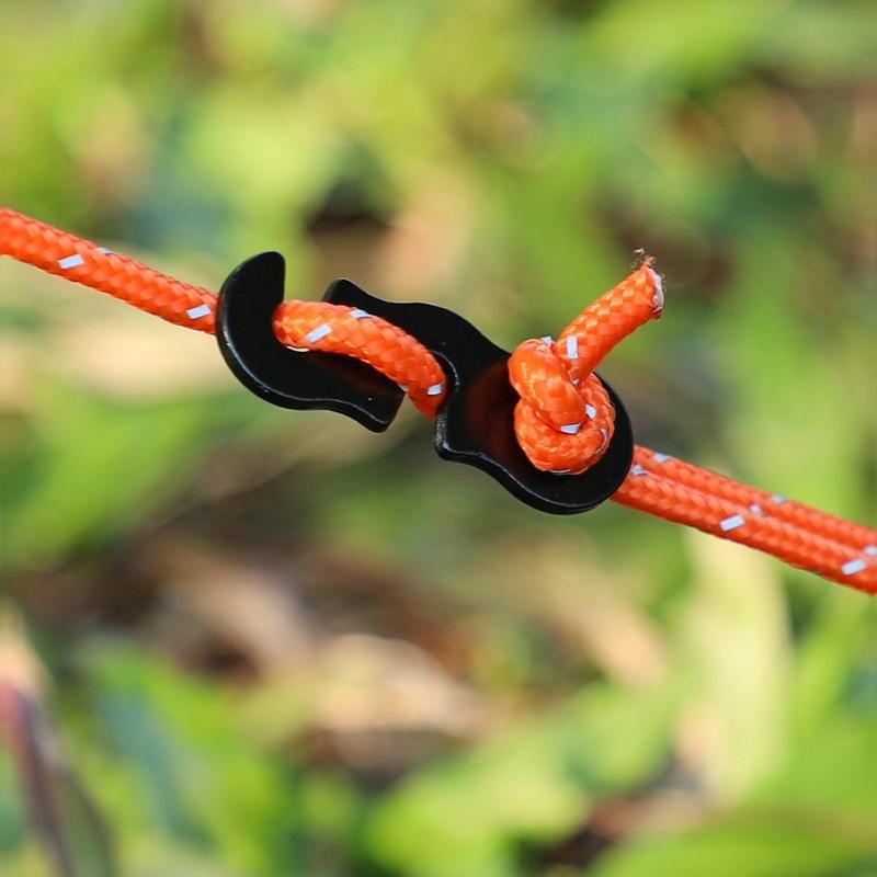 10Pcs Adjustable Tent Rope Buckle Aluminum Wind Cord Buckle Sturdy Rope Buckle For Outdoor Camping Tents Accessories