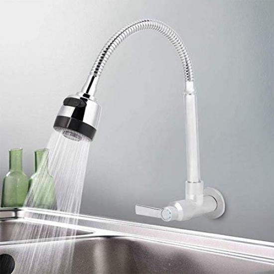 Kitchen Faucet G1/2inch Household Kitchen Single Cold Type Water 360??Rotatable Wall Mount Faucet