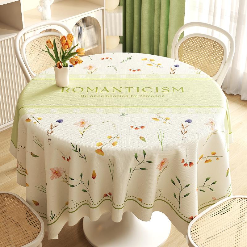 Environment protection Green and Fresh Rectangular Tablecloth Natural Sagging Anti Slip Silent Table Mat Thickened Encrypted Restaurant Decorat Fabric