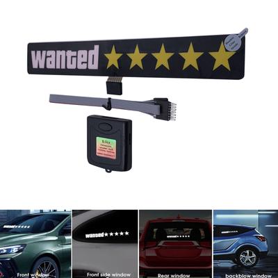 Adesivi riflettenti luminosi a LED adatti per decalcomanie per lunotto posteriore dell'auto, modello di taxi finto con teschi e bambino a bordo, accessorio per auto