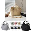 Canvas Tote Bag For Women With Zipper Pocket Casual Street Fashion Daily Use