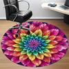 1pc Floral Mandala Office Round Area Rug, Indoor Mat Suitable ForOffice, Under Office Chairs Bedroom Living Room Home Decor, Room Decot087