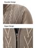 Men's Winter Stand-up Collar Cardigan Jacket - Thick Knit with Plus Velvet