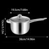 Long Handle Stainless Steel Deep Frying Pot Kitchen Utensils Nonstick Deep Fryer Pan for Cooking French Fries Home Restaurant