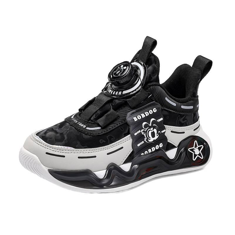 Babu Bean Classmate Boys Sneakers 2025 New Autumn Leather Waterproof Boys Middle and Older Children's Running Shoes