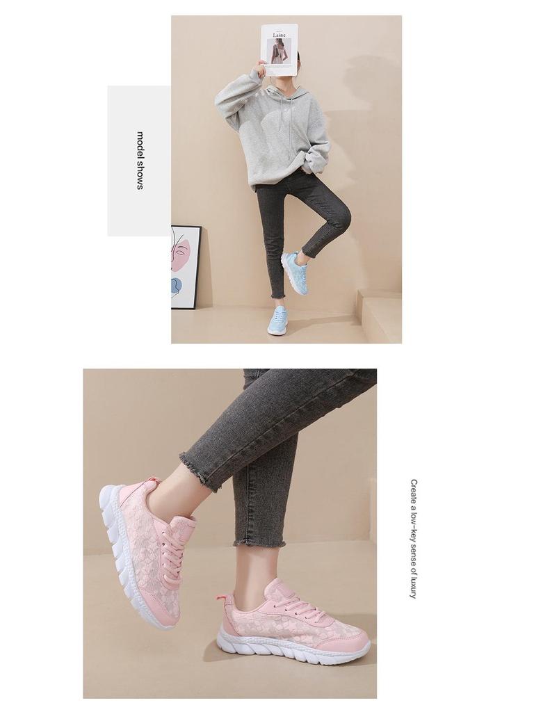 2025 Summer Women's Breathable Soft Sole Casual Running Shoes—Comfortable, Fashionable, and Versatile Little White Sneakers for Outdoor Activities