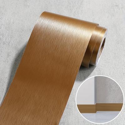 1PC 5mx10cm Brushed Imitation Metal Stickers Self-Adhesive Baseboard Wall Borders Door Frame Window Frame Decoration Stainles