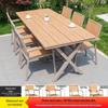 JINGGENG Outdoor Plastic Wood Table and Chair Set