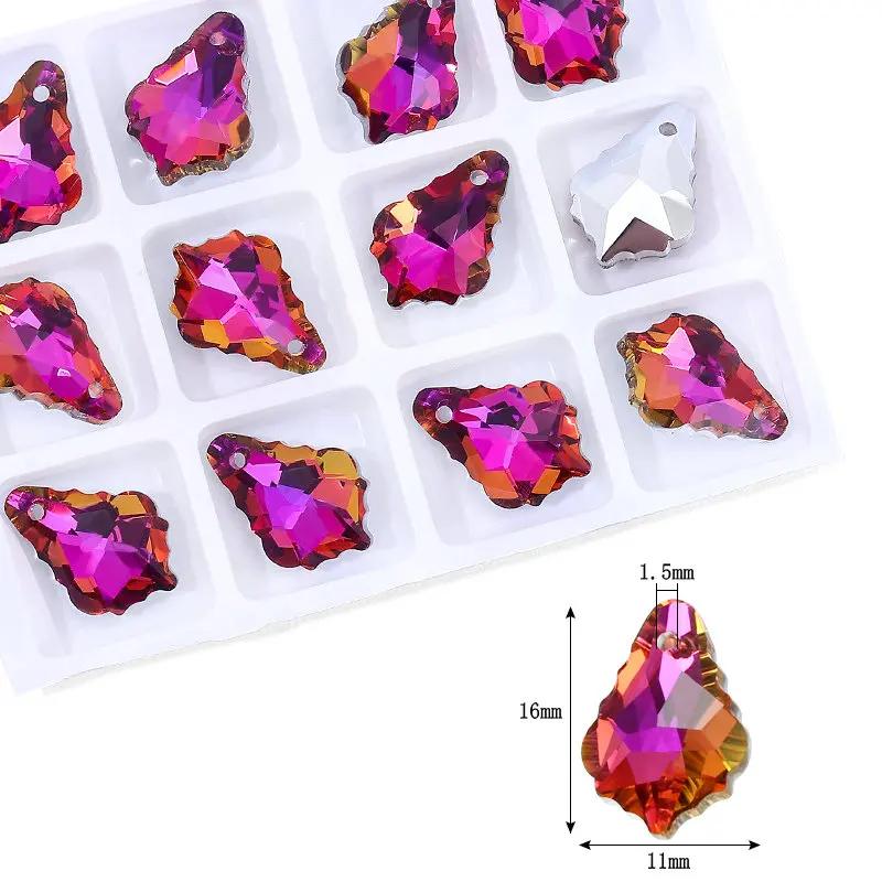 Crystal Multi -shape Pendants Single Hole Charms Glass Beads for DIY Jewelry Making Necklace Earrings Jewelry Craft Production