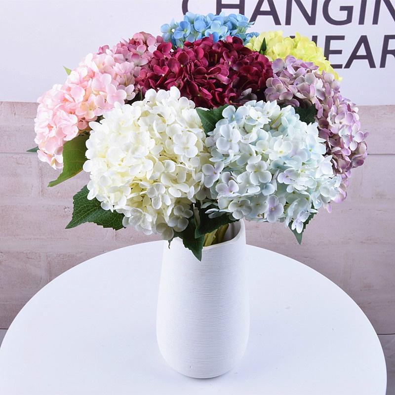 Elegant Faux Artificial Silk Hydrangea Bouquet For Stunning Home And Wedding Decor