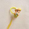 Kawaii Silikon-Strohhalmabdeckung für 7-8mm Cartoon Lebensmittelqualität Silikon Staubdicht Hitzebeständig Strohhalm-Stopfen Kappe Schnabeltassen Zubehör