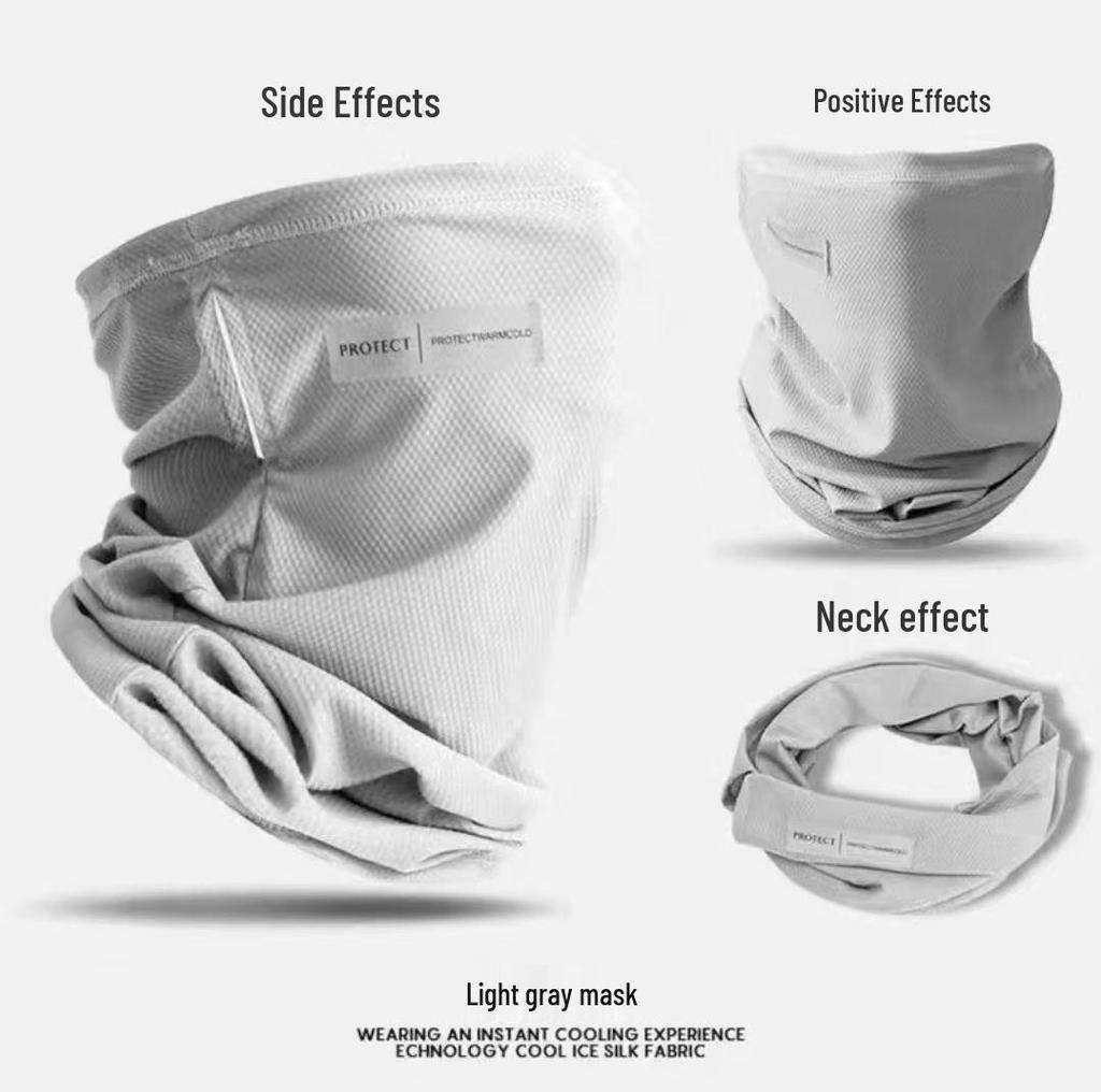 Ice Silk Sun Protection Face Mask and Neck Guard for Outdoor Activities