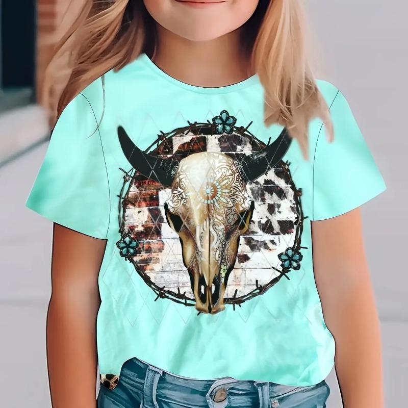 Kids T-shirts Short Sleeve 3d Print T Shirt O Neck Tops Polyester Casual Sportwear Comfortable Tees