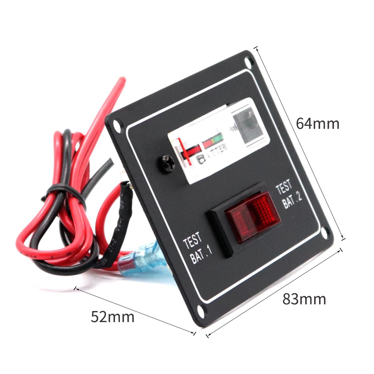 

12 Volt Battery Test Switch Dual Test Meter/Gauge Boat/Marine/Caravan/4x4 Switches Relays Car accessories чорний