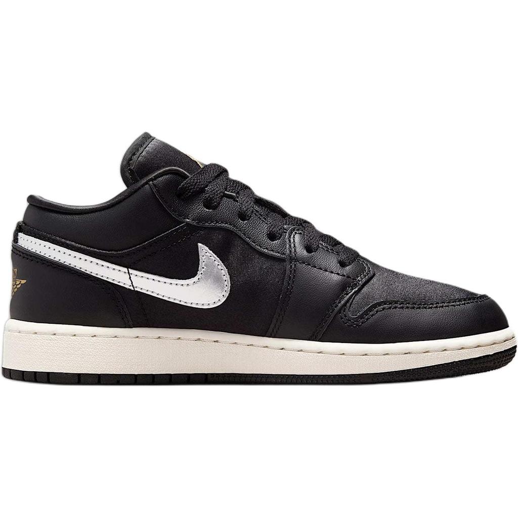 Air Jordan 1 Low SE GS Black Metallic Silver FZ3921-001