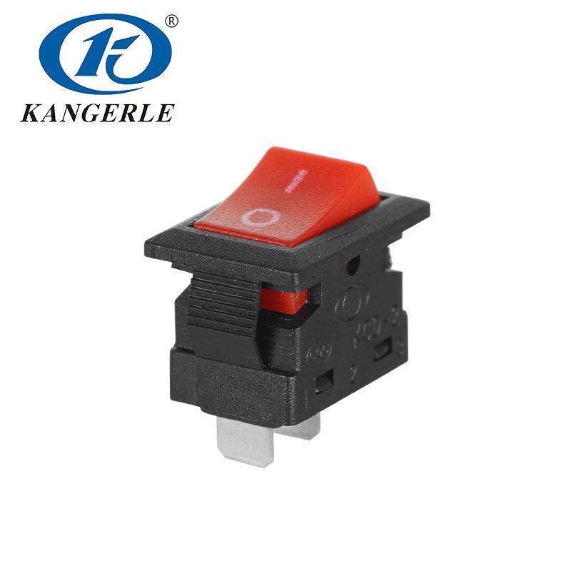 2-Position Red Rocker Switch for Home Appliances (No Light)
