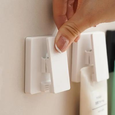 1 porte-serviettes en gel de silice sans perforation, organisateur de salle de bain, support de rangement pour serviettes, pince pour gant de toilette, accessoires de cuisine et de salle de bain