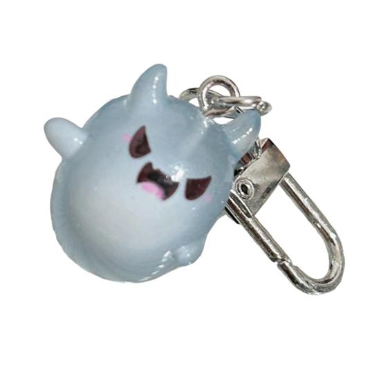 Светящийся в темноте брелок-призрак, светящийся дизайн, несколько выражений лица, подвеска на сумку на Хэллоуин C