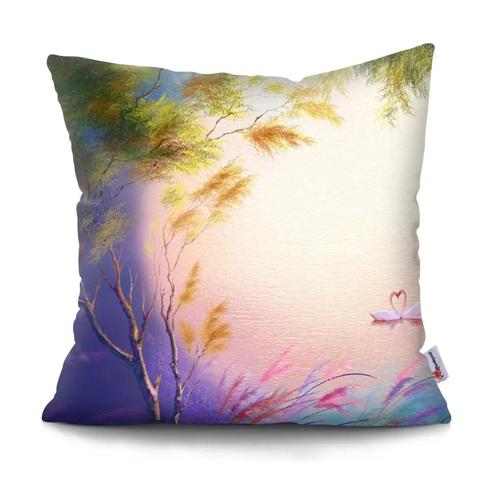 Psychedelic Forest Cushion Cover Home Decor Bedroom Pillowcase Car Sofa