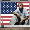 Amerikanischer Rap-Gott Hip-Hop-Musikflagge Eminem Wandteppiche Wandbehang Meme-Wandteppich Kunst Ästhetische Raumdekoration Schlafzimmer-Wandbehänge
